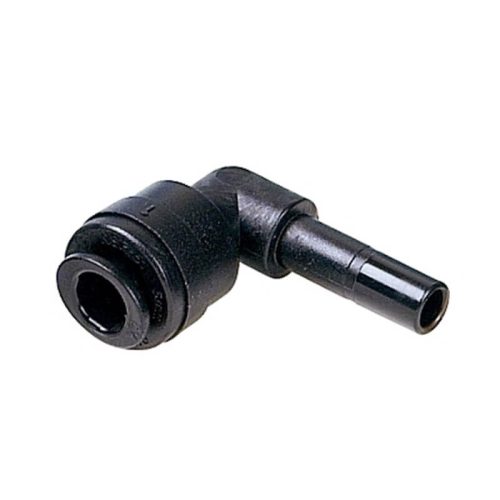 Tömlős "L" könyök bekötő-idom (pipa) 8 mm cső x 6 mm tömlő vég - Quick - NSF